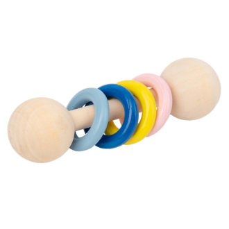 Colourful Wooden Baby Rattle